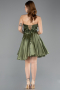 Partykleid Kurz Satin Khaki ABK2510
