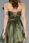 Partykleid Kurz Satin Khaki ABK2510