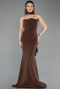 Abendkleid im Meerjungfrau-Stil Lang Braun ABU5627