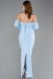 Abendkleid Lang Eisblau ABU5629