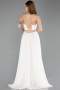 Abendkleid Lang Weiß ABU5632