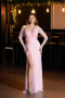 Puder Standesamtkleid Spitze Lang ABU5618