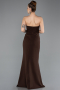 Abendkleid im Meerjungfrau-Stil Lang Braun ABU5680