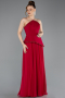 Abendkleid Lang Chiffon Fuchsie dunkel ABU5681
