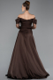 Braun Standesamtkleid Satin Lang ABU5054