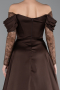 Braun Standesamtkleid Satin Lang ABU5054
