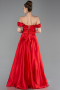Rot Abendkleid Satin Lang ABU5530