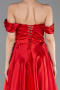 Rot Abendkleid Satin Lang ABU5530