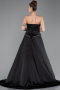 Abendkleid Lang Satin Schwarz ABU5684