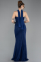 Abendkleid Lang Spitze Marineblau ABU5686