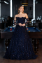 Abendkleid Lang Marineblau ABU5658