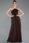 Abendkleid Lang Chiffon Braun ABU5681