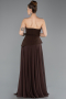 Abendkleid Lang Chiffon Braun ABU5681