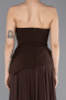 Abendkleid Lang Chiffon Braun ABU5681