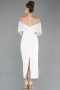 Partykleid Midi Weiß ABK2533