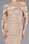 Gold Partykleid Perlenbesetzt Midi ABK2461