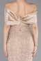 Gold Partykleid Perlenbesetzt Midi ABK2461
