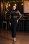 Partykleid Midi Spitze Schwarz ABK2513