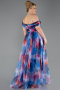 Abendkleid in Übergröße Lang Sächsischblau ABU5263