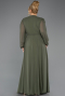 Khaki Abendgarderobe İn Großen Größen Chiffon Lang ABU3075