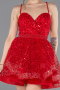 Abendkleid Kurz Rot ABK2435