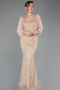 Abendkleid Lang Perlenbesetzt Gold ABU5695