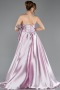 Abendkleid Lang Satin Puder ABU4774
