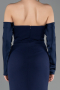 Marineblau Abendkleid Lang ABU4398
