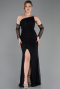 Abendkleid Lang Spitze Schwarz ABU5700