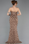 Abendkleid Lang Schuppig Kupfer ABU5701