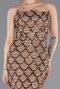 Abendkleid Lang Schuppig Kupfer ABU5701