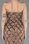 Abendkleid Lang Schuppig Kupfer ABU5701