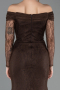 Braun Abendkleid Spitze Lang ABU5617
