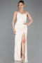 Abschlusskleid Lang Spitze Beige ABU5719