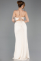 Abschlusskleid Lang Spitze Beige ABU5719