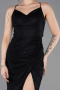Abschlusskleid Lang Spitze Schwarz ABU5719