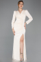 Abendkleid Lang Spitze Beige ABU5720