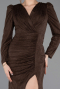 Abendkleid Lang Spitze Braun ABU5720