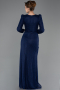 Abendkleid Lang Spitze Marineblau ABU5720