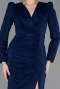 Abendkleid Lang Spitze Marineblau ABU5720
