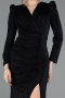 Abendkleid Lang Spitze Schwarz ABU5720