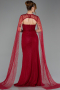 Weinrot Standesamtkleid Spitze Lang ABU5614