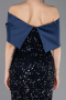Abendkleid Lang Marineblau ABU5711