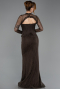 Abendkleid im Meerjungfrau-Stil Lang Spitze Braun ABU5725