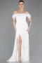 Standesamtkleid Lang Spitze Weiß ABU5728