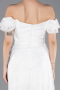 Standesamtkleid Lang Spitze Weiß ABU5728