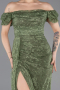 Standesamtkleid Lang Spitze Khaki ABU5728