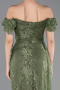 Standesamtkleid Lang Spitze Khaki ABU5728