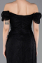 Standesamtkleid Lang Spitze Schwarz ABU5728