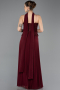 Abendkleid Lang Chiffon Weinrot ABU5715